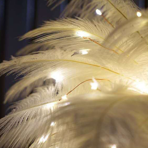 Lámpara De Mesa Con Forma De Pluma Con Luz Led N, Lámpara De
