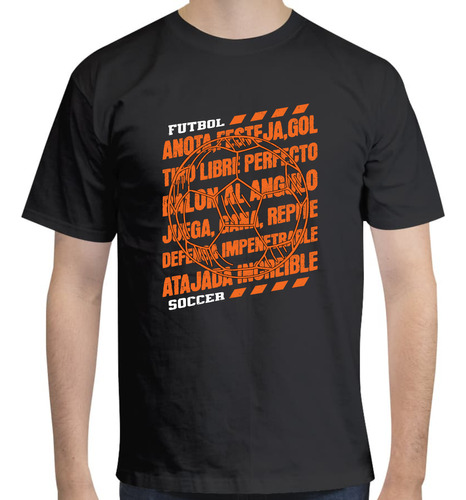 Playera Diseño Palabras Del Fútbol Soccer Anota Gol