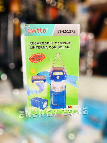 Lampara Solar Camping Recargable De 9 Leds Luz Blanca