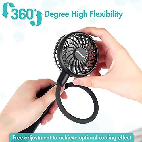 Ventilador De Cuello De 2600 mah Con Banda Para El Cuello, D