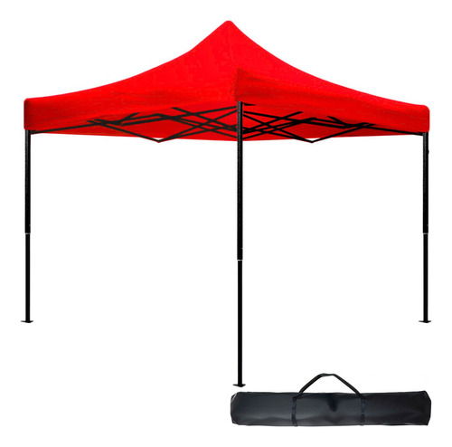 Jardimex Mkz-carpa3x3 Carpa Toldo Plegable 3x3 Lona Impermeable 600d Rojo