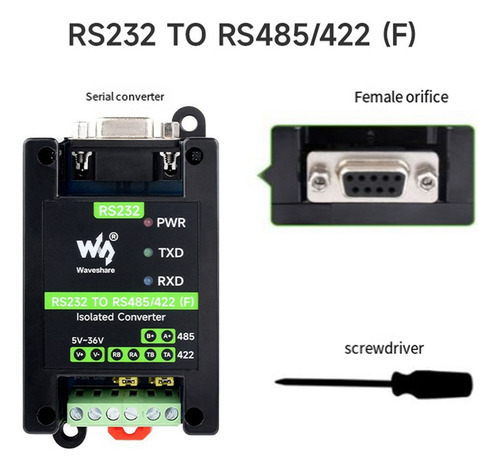 I Waveshare Rs232 A Rs485/422, Digital Activo, Aislado,