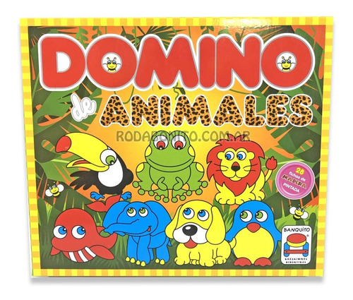 Domino De Madera 28pcs Juego De Animales Banquito Argentino