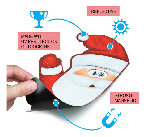 Calcomanías Reflectantes Para Automóvil Navidad Mmg