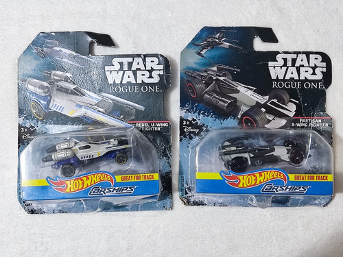 Lote 2 Carritos Hot Wheels Star Wars, Rogue One, Emp. Dañado