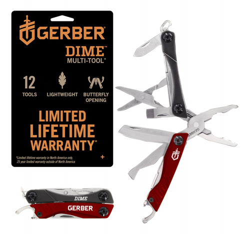 Gerber Gear Dime 12-in-1 Mini Multi-herramienta - Agujas De