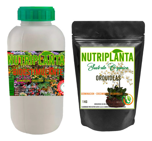 Sustrato Orquídea 1 Kg  + Bioestimulante Enraizador 1 Lts