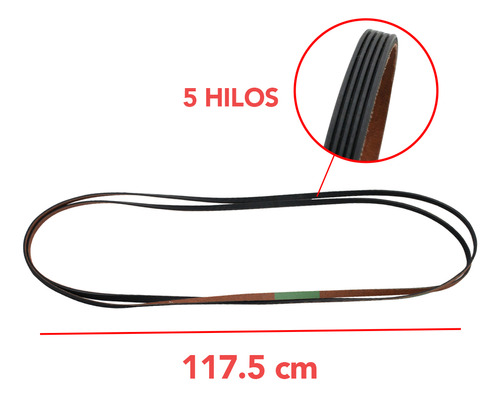 Banda Sec. 5 Hilos W10112954 117.5 Cm