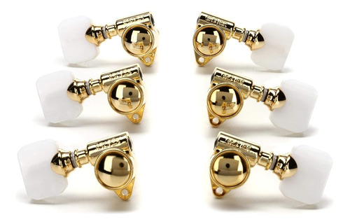 Milk Bottle Style Rotomatic Tuners - 3+3 Gold With Pear...