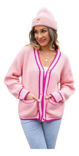 Sweaters Camisa De Lana Cardigan Chamarra Moda Casual Mujer