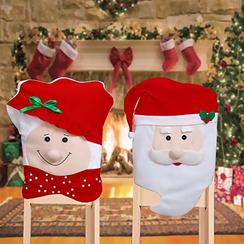 Juego De 2 Fundas Sillas De Navidad Diseño De Santa, C...