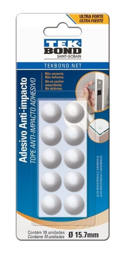 Adesivo Anti-impacto 15,7mm 10 Unidades Tekbond 23501015700