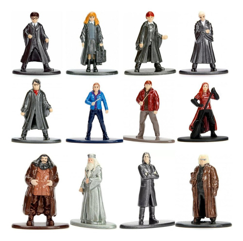 Kit Com 12 Bonecos Mini-figuras Nano Metalfigs Harry Potter