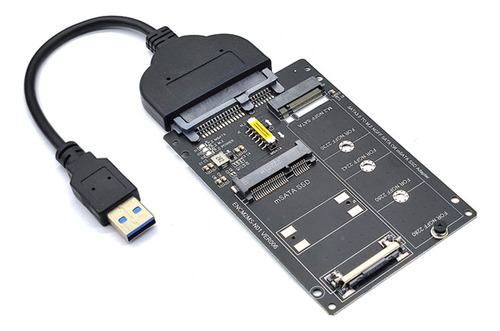 Tarjeta Adaptadora Ngff+msata A Sata3.0+cable Usb A M2