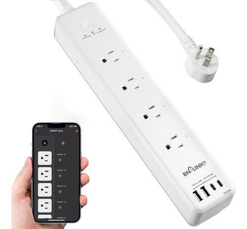 Bn-link Smart Power Strip Compatible Con Alexa Google Home, 