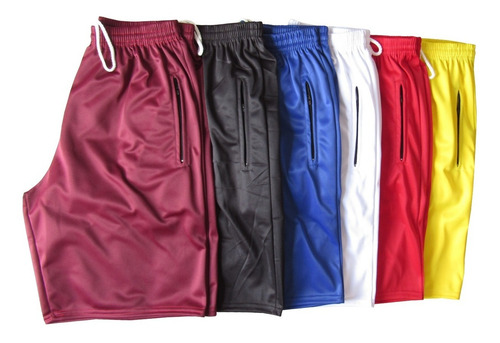 Imagem 5 de 8 de Kit 5 Bermuda Masculina Flanelada Zíper Chimpa Fitness