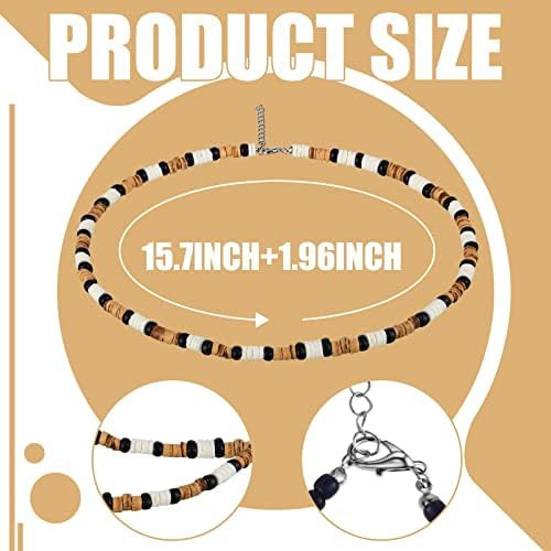 4 Piezas De Collar De Concha De Puka Para Hombres, Gargantil