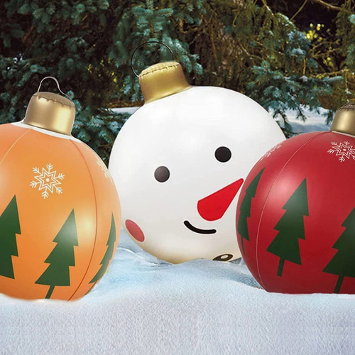 Bolas Inflables Navideñas De 24 Pulgadas For Exteriores