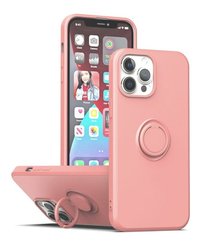 Funda Protector Silicona Case Anillo Para iPhone 11 Colores 