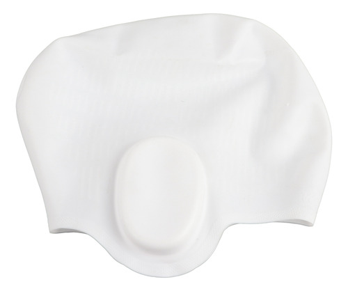 Gorro De Natación Blanco Blanco Con Protección Auditiva De A