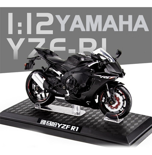 Moto Azul De La Colección Yamaha Yzf R1 Escala 1:12