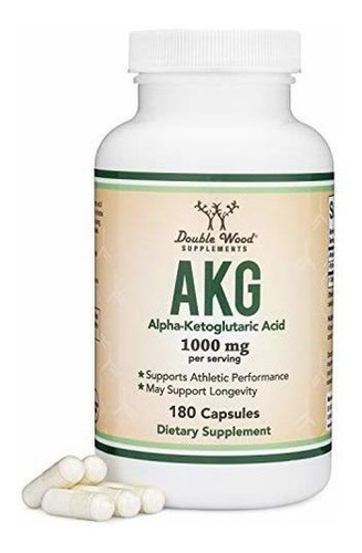 Suplemento Akg Acido Alfa Cetoglutarico 1000 Mg 180 Cap