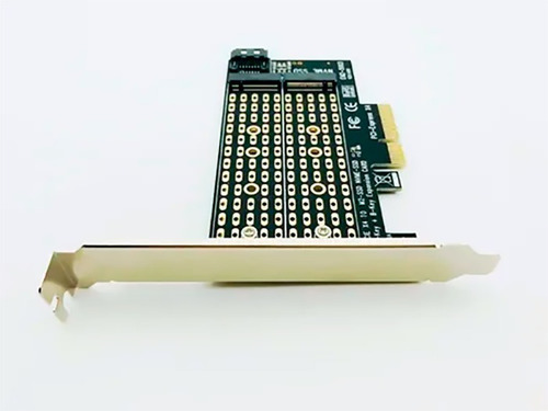Imagem 4 de 9 de Placa Adaptador Duplo Ssd M.2 Nvme + M.2 Sata Pci-e Express