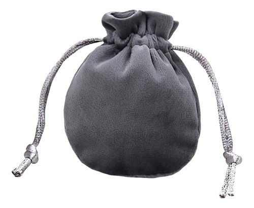 Bolsa Organizadora De Joias Com Cinza Escuro 7,5x9,5cm