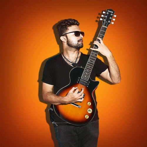 Kit Completo Guitarra Elétrica Les Paul Com Acessórios Cor Dlp-124 Sunburst