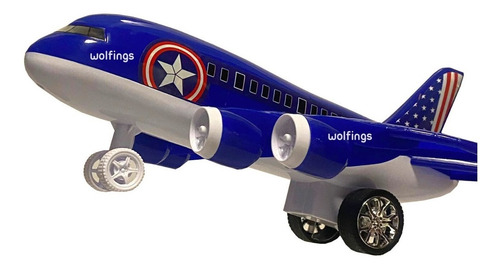 Imagen 5 de 10 de Avion Grande De Juguete A Friccion Juego Infantil Niños