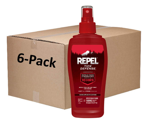 Repel Defensa De Garrapatas Y Mosquitos, Paquete De 6