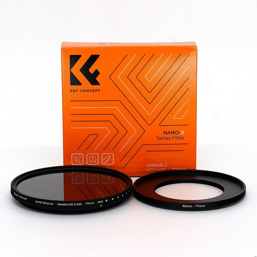 Filtro Nd2-400 77mm K&f + Anel Step Up 52-77 Envio Do Brasil