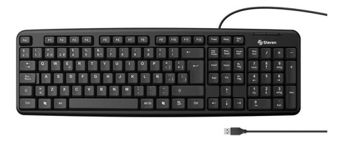 Teclado Steren Com-624 Usb Negro Español Qwerty