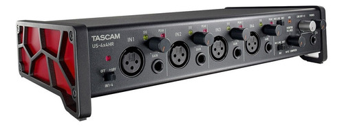 Interface de áudio USB Tascam US-4x4HR cor preto/vermelho