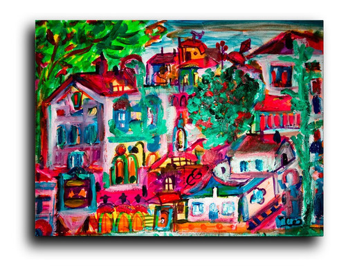 Cuadro Decorativo Canvas Sala Comedor 50x60cm Casas Pintura