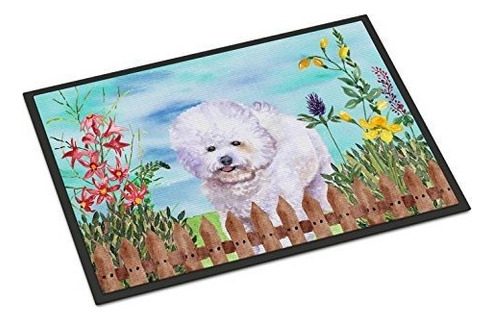 Tesoros De Caroline Bichon Frise Primavera Felpudo 18 X 27 M