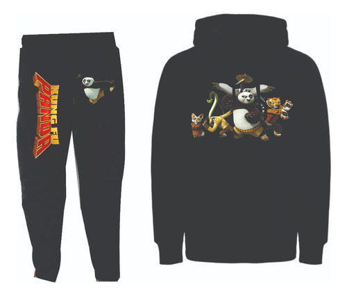 Conjuntos  Sudadera + Buzo Kung Fu Panda Niños Y Adultos