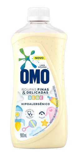 Lava Roupas Líquido Omo Roupas Finas E Delicadas Bebê 900ml