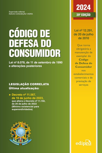 Livro Código De Defesa Do Consumidor -2020-lei E Regulamento