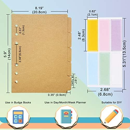 Papel De Índice A5, 8,19 X 5,9, 5 Piezas Por Juego, 3 Juegos