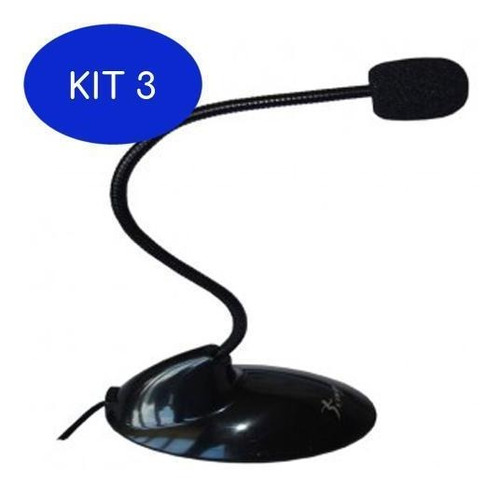 Kit 3 Microfone De Mesa - Microfone Para Pc - Knup