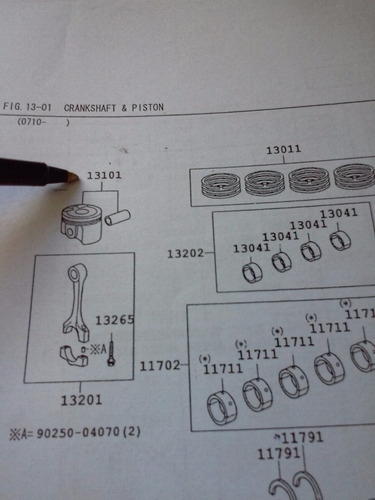 Imagen 6 de 6 de Piston Estandar De Daihatsu Terios Bego Originales
