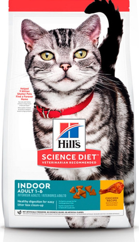 Alimento Hill's Para Gato Indoor Sabor Pollo 3.2 Kg.