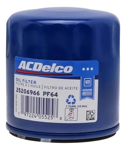 Filtro Aceite Pf64 Onix 1.2 2021 2022 2023