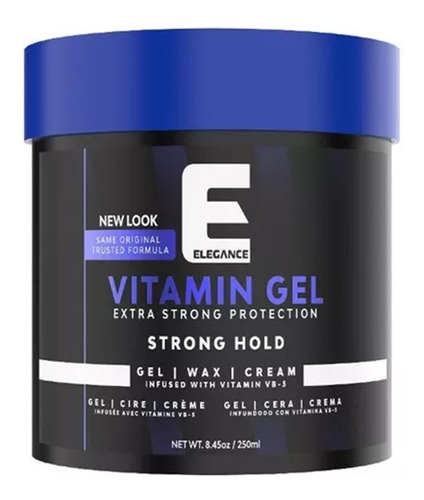 Gel Para Cabello Elegance Extra Fuerte Strong Hold Vitamina Pro-vb5 250 Ml