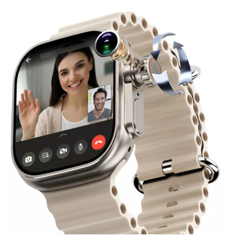 Smartwatch 5g Microwear 2/32gb Ultra Ai 3 Câmera 180°+brinde Caixa Preto Pulseira Preto Bisel Preto Desenho Da Pulseira Ocean