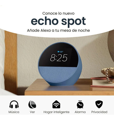 Amazon Echo Spot Última Generación 2024 Alexa Color Azul