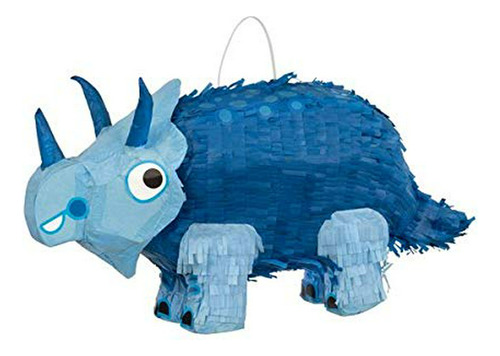 Pinata 3d Triceratops Azul - 1 Pz