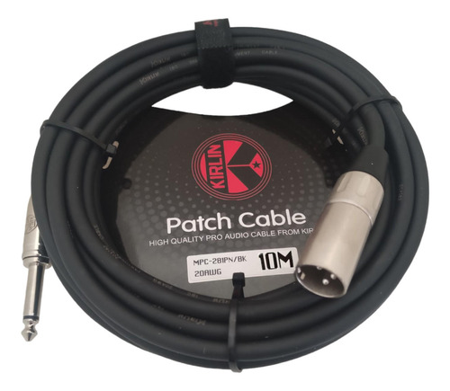 Cable Xlr-plug 6,3mm De 10 Mt Kirlin Mpc-281pn/bk 10m