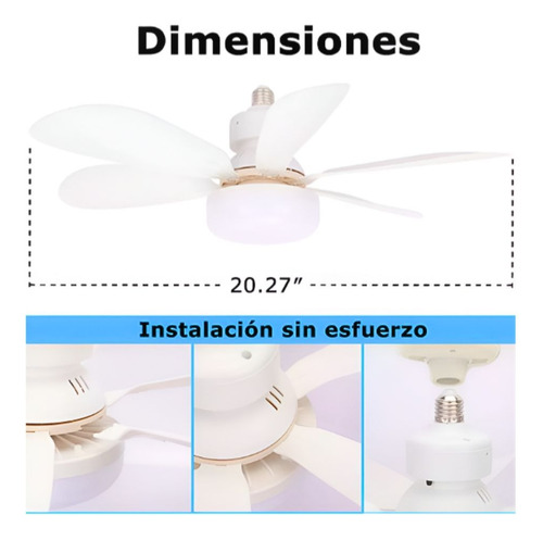 Ventilador De Techo 6 Aspas Con Led Y Control Remoto